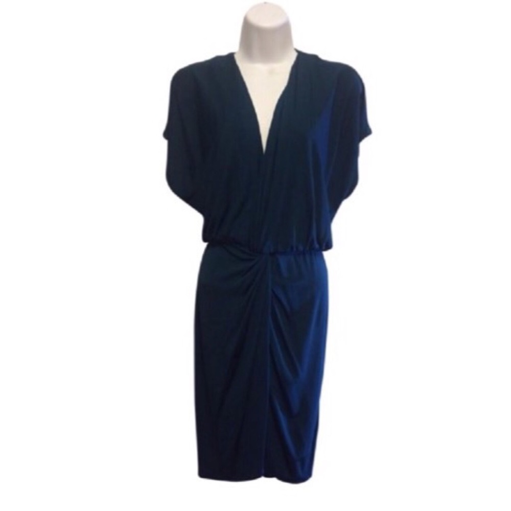 Haute Hippie Teal Twist Front Jersey Dress NWT - Picture 2 of 6